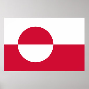 Grönlands flagga Poster
