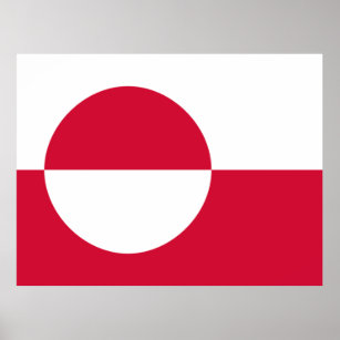Grönlands flagga poster
