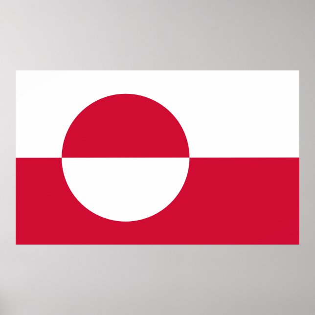 Grönlands flagga poster (Framsidan)