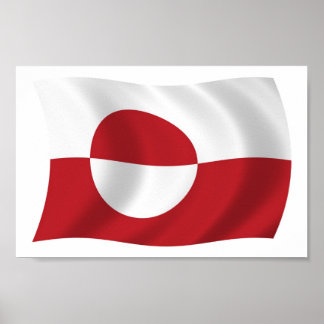 Grönlands Flagga Postertryck Poster