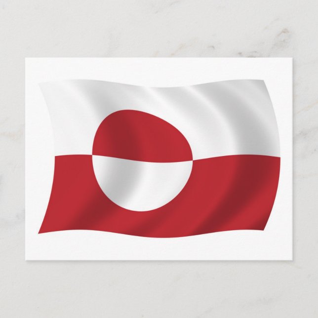 Grönlands Flagga Postkort Vykort (Framsida)