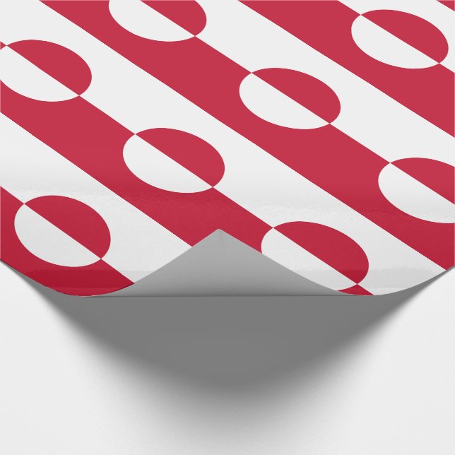 Grönlands flagga presentpapper (Hörn)