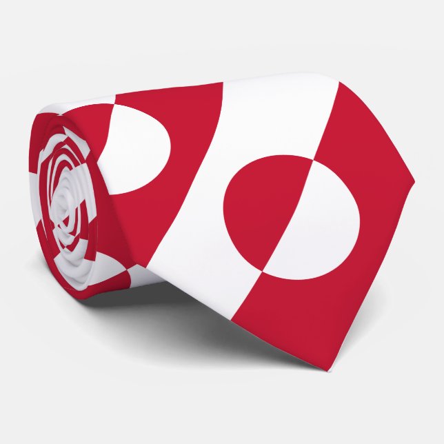 Grönlands flagga slips (Rullad)