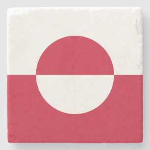 Grönlands flagga stenunderlägg