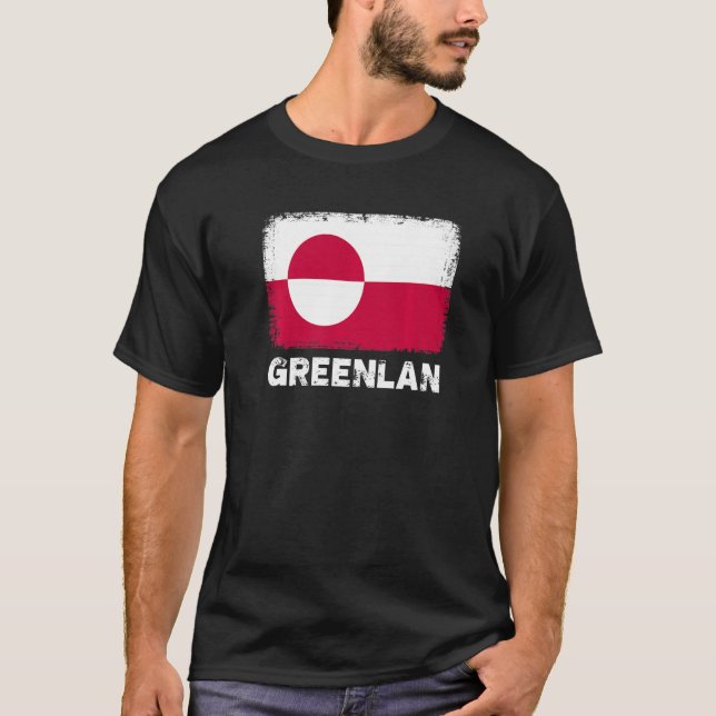 Grönlands Flagga stöder Grönlands kvinnor T Shirt (Framsida)