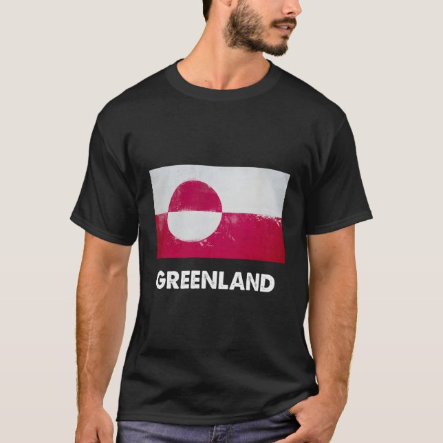 Grönlands Flagga T Shirt (Framsida)