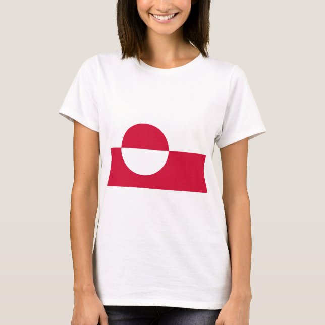 Grönlands flagga t shirt (Framsida)