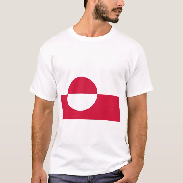 Grönlands flagga t shirt (Framsida)