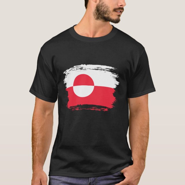 Grönlands flagga t shirt (Framsida)