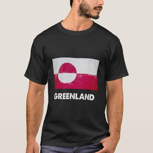 Grönlands Flagga T Shirt (Framsida)