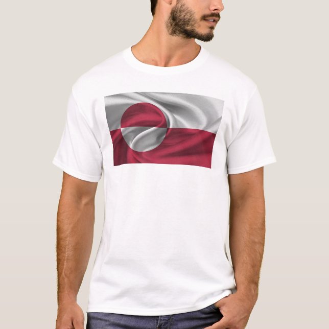 Grönlands flagga t shirt (Framsida)