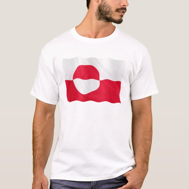 Grönlands flagga t shirt (Framsida)