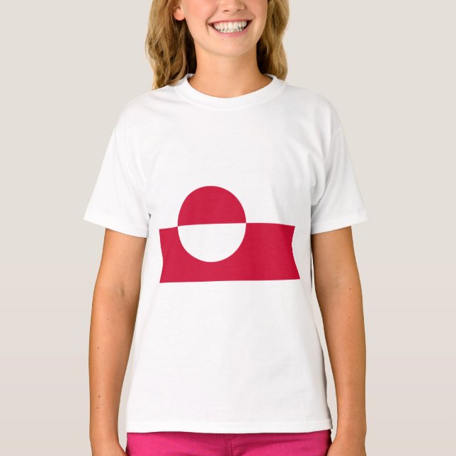 Grönlands flagga t shirt (Framsida)