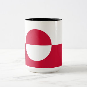 Grönlands flagga Två-Tonad mugg