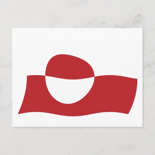 Grönlands Flagga vykort (Framsida)