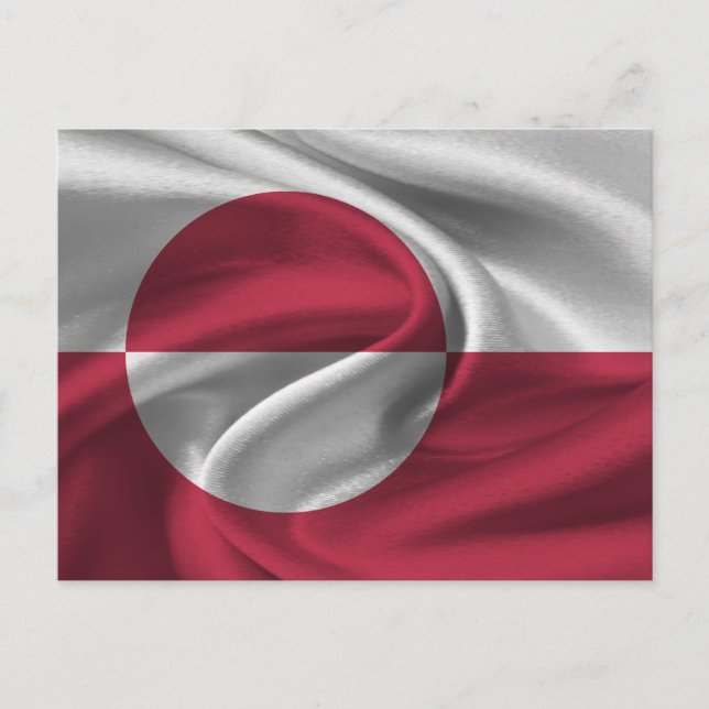 Grönlands flagga vykort (Framsida)