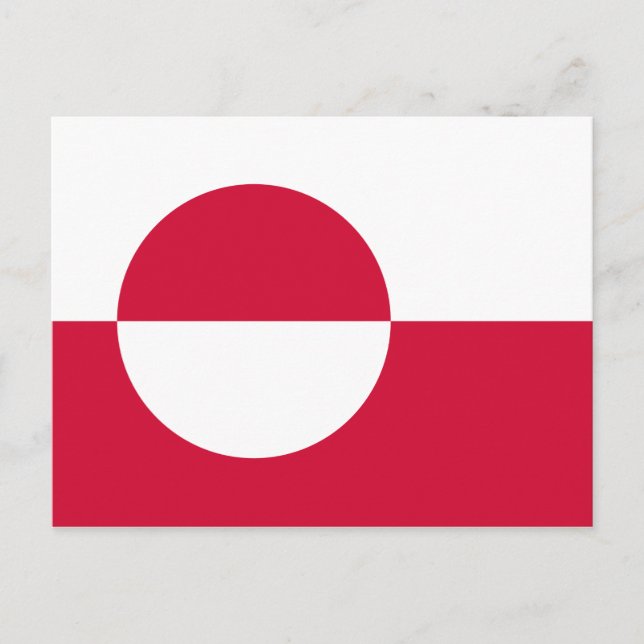 Grönlands flagga vykort (Framsida)
