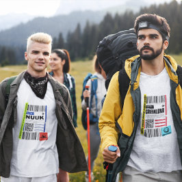 Grönlands nuuk Arktiska Märkre för bagage i Arktis T Shirt