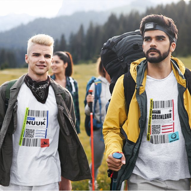 Grönlands nuuk Arktiska Märkre för bagage i Arktis T Shirt (Skapare uppladdad)