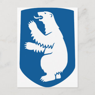 Grönlands Officiell Jackar Arm Heraldry Symbol Vykort