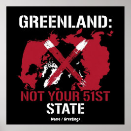 Grönlands suveränitet Inte din 51:a delstat Arktis Poster