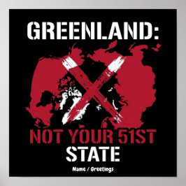 Grönlands suveränitet Inte din 51:a delstat Arktis Poster