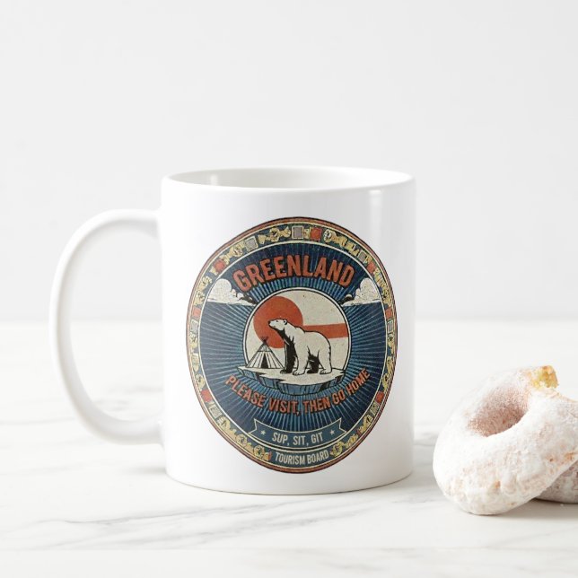 Grönlands turismmugg kaffemugg (Med munk)