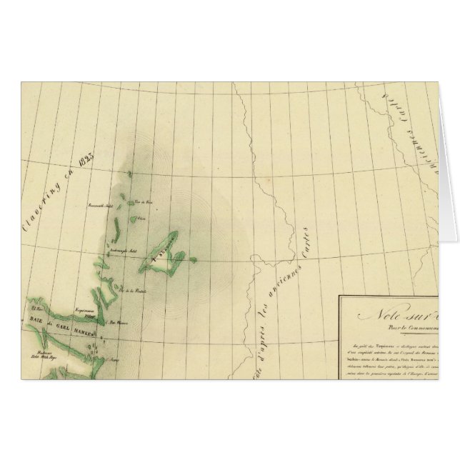 Grönlandsatlas Karta Hälsningskort (Framsidan Horizontal)