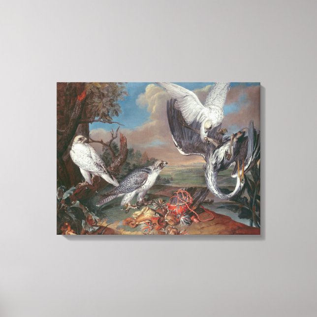 Grönlandsblommor Falcons Canvastryck (Framsida)