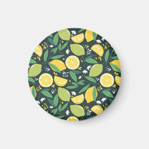 Grönlandsfrukt och Gult Fruit Mönster Magnet
