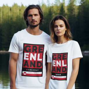 Grönlandsisolat för arktiskt bestämmelseland t shirt