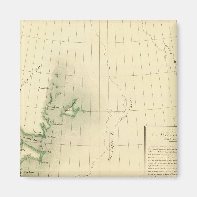 Grönländska Atlas Karta Magnet (Framsidan)