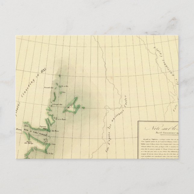 Grönländska Atlas Karta Vykort (Framsida)