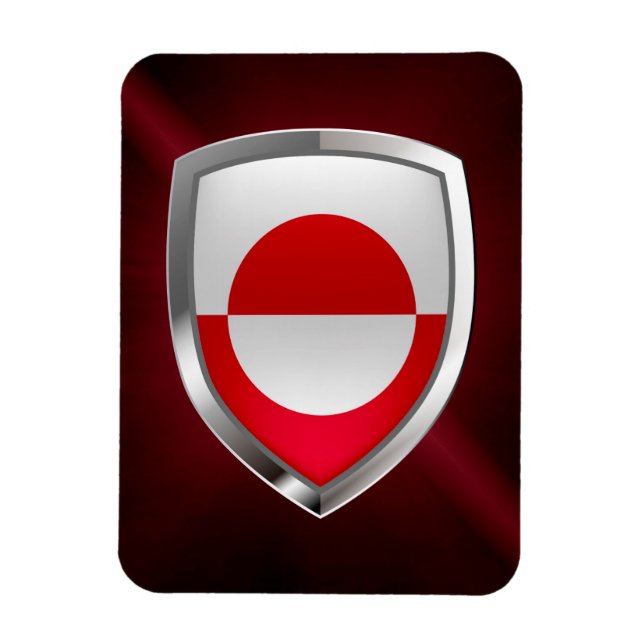 Grönlandsmetaliskt emblem magnet (Vertikal)