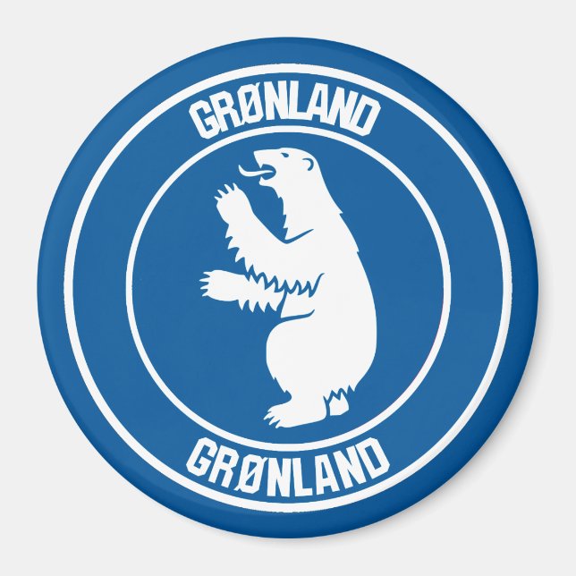 Grönlandsrundans emblem magnet (Framsidan)