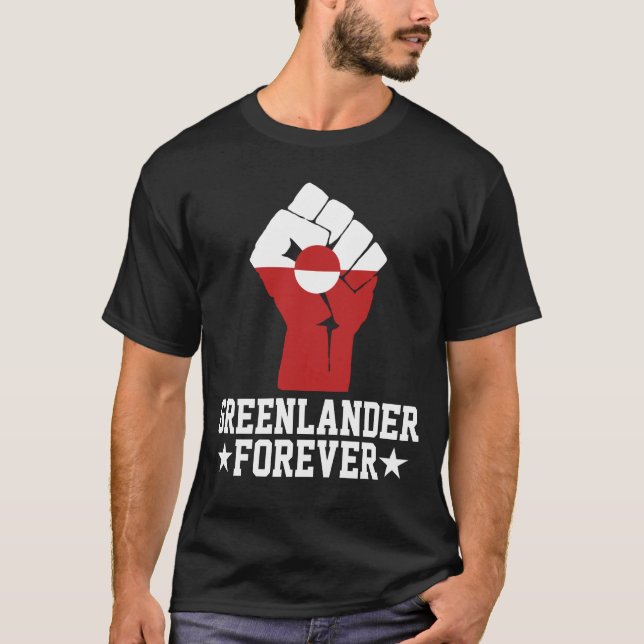 Grönlänning för alltid - Grönlandsstöd T Shirt (Framsida)