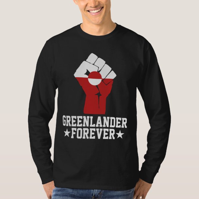 Grönlänning för alltid - Grönlandsstöd T Shirt (Framsida)