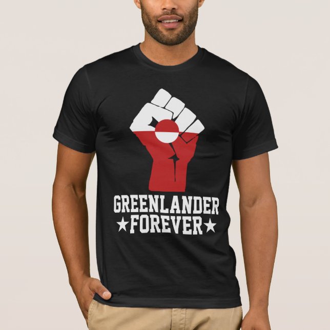 Grönlänning Forever - Grönland Stöd T Shirt (Framsida)