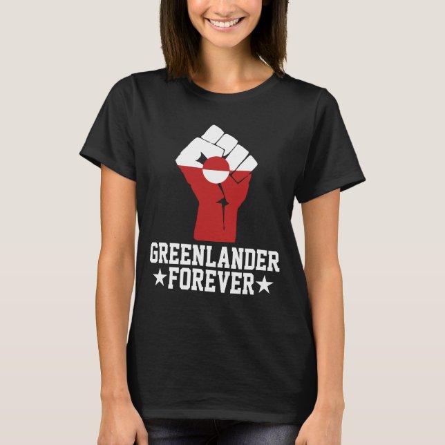 Grönlänning Forever - Grönlandsstöd T Shirt (Framsida)