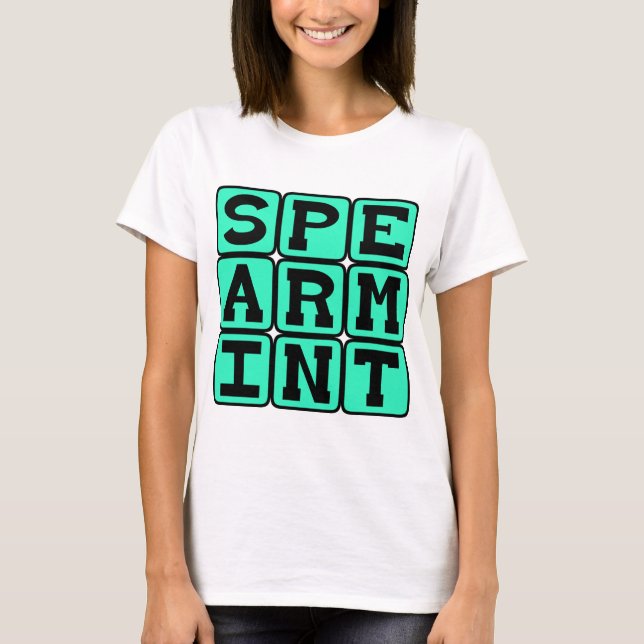 Grönmynta, tuggummismak tee shirt (Framsida)