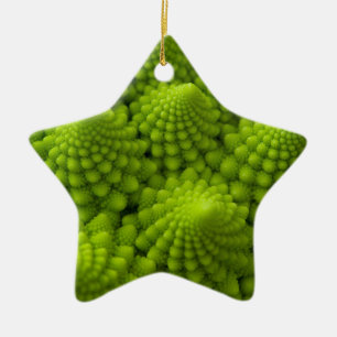 Grönsak för Romanesco broccoliFractal Julgransprydnad Keramik