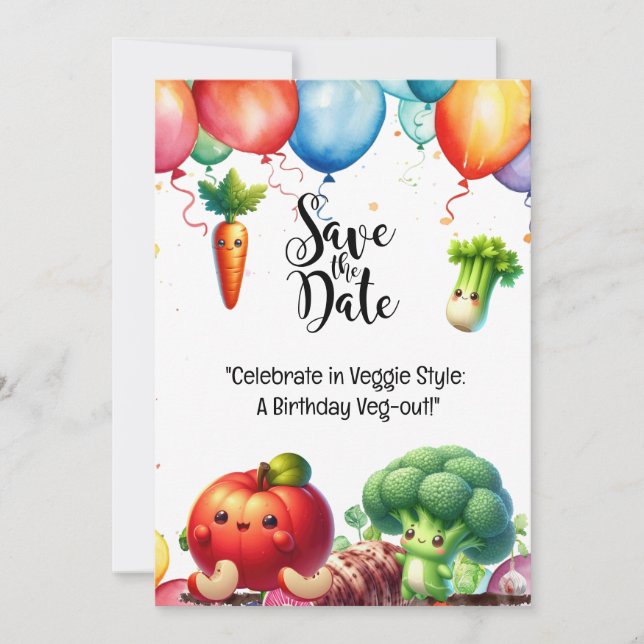 Grönsak grönsak Vegetarian uppskattning Inbjudningar (Framsida)