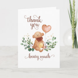 Grönsak Teddybjörn Beary Mycket Baby Shower Tack Kort
