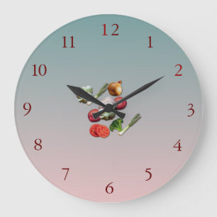 GrönsakDesign> kök Wallclock Stor Klocka