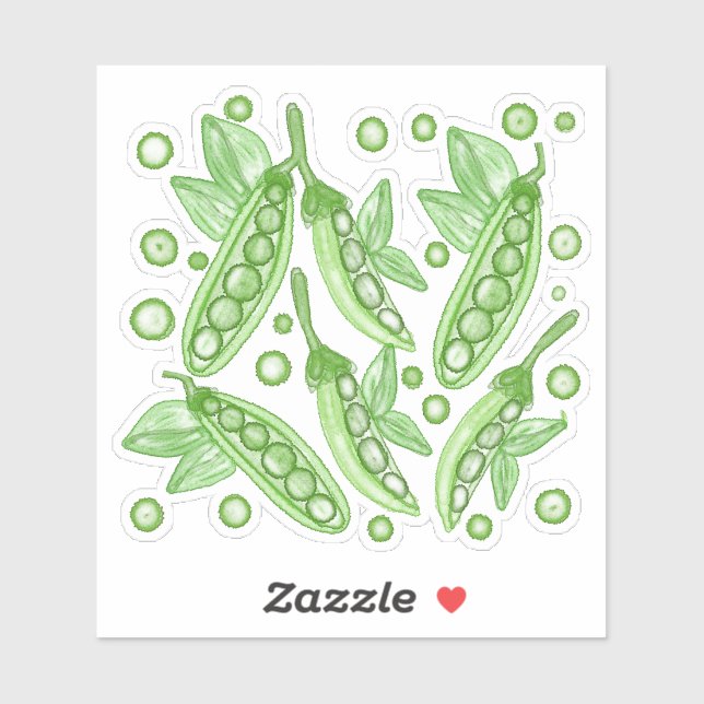 Grönsaker ärter klistermärken (Ark)