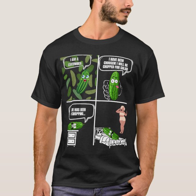 Grönsaker Gurka  Vuxen Sarcasm Humor Gurka T Shirt (Framsida)
