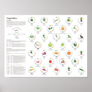 Grönsaker - Näringsvärden - Infografik Poster