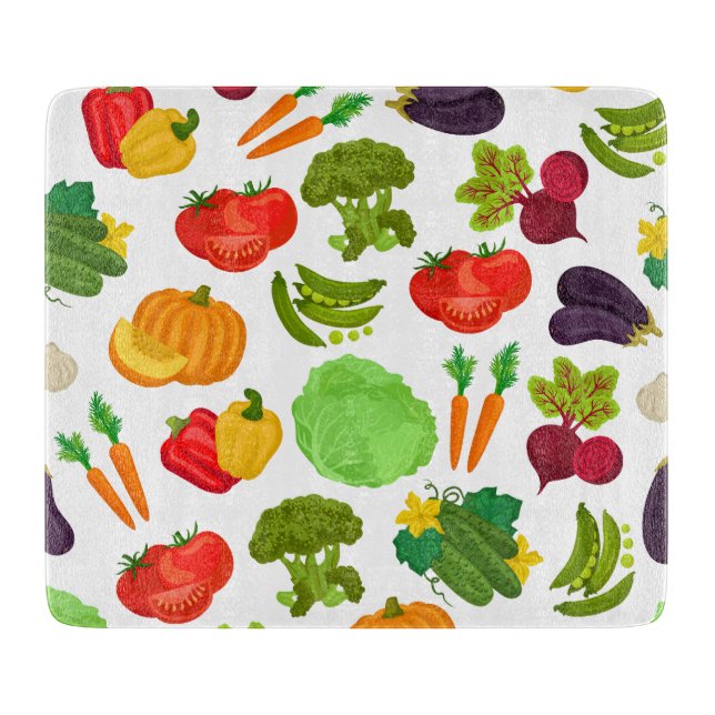Grönsaker Seamless Vegan Mönster (Framsidan)