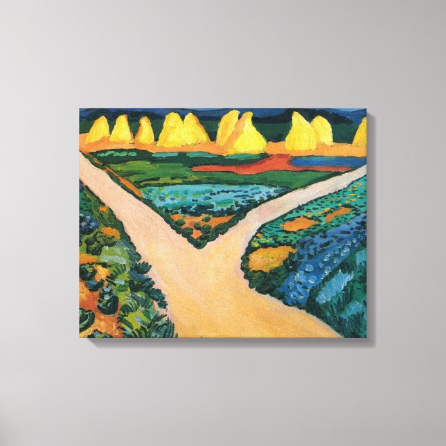 Grönsakfält av August Macke, Vintage Fine Art Canvastryck (Framsida)
