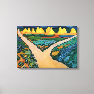 Grönsakfält av August Macke, Vintage Fine Art Canvastryck